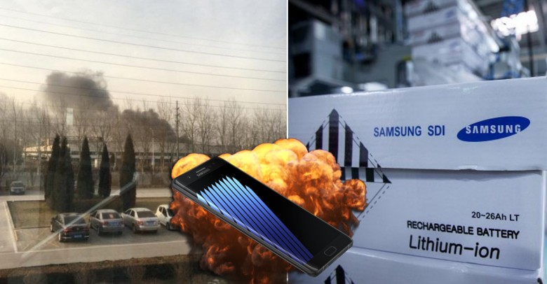 Se incendia una fábrica de baterías SAMSUNG