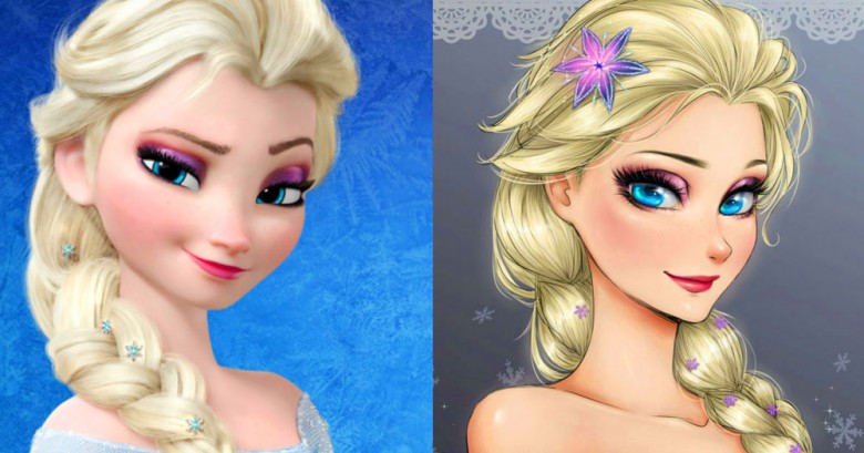 Esta chica transforma las princesas de Disney en personajes de anime. Y la verdad que son geniales