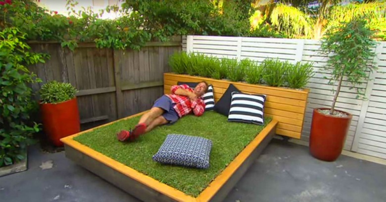 Esta cama hecha de pasto es lo que tu jardín necesita, y puedes hacerla tú mismo