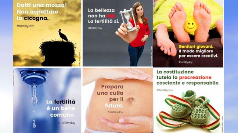 Esta campaña italiana en favor de la fertilidad fue acusada de retrograda y sexista