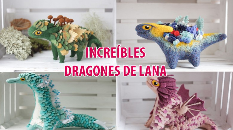 Esta artista hace dragones de lana con todos los detalles